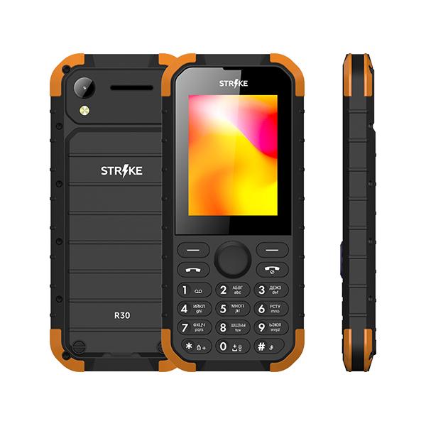 

Мобильный телефон Strike R30 Black/Orange, R30