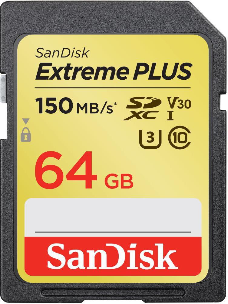 

Карта памяти SanDisk Extreme Plus SDXC Card 64GB [SDSDXW6-064G-GNCIN], Extreme Plus SDXC Card 64GB