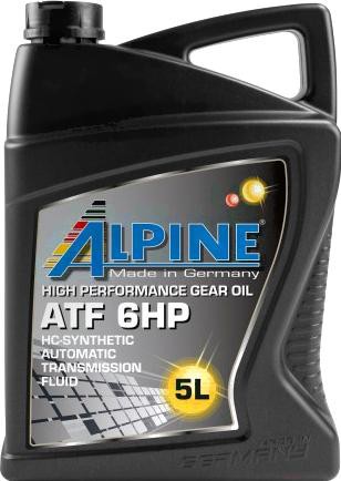 

Трансмиссионное масло Alpine ATF 6HP 5л [0101562], Трансмиссионное масло Alpine ATF 6HP 5л 0101562