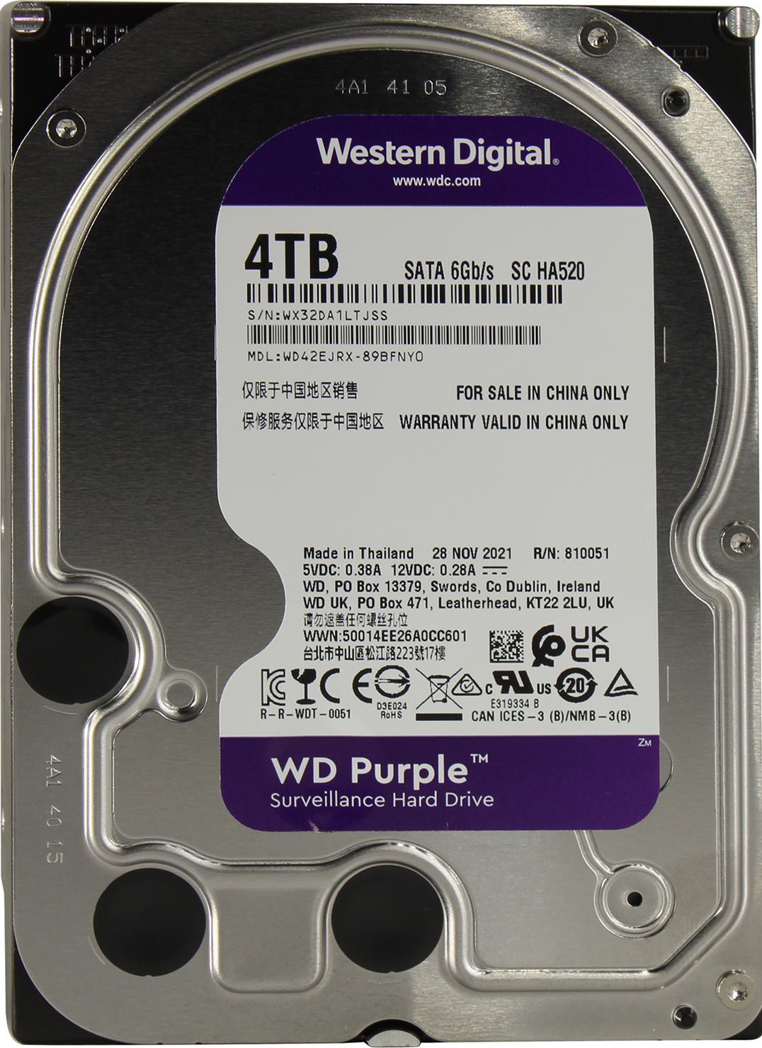 

Жесткий диск Western Digital 4TB WD42EJRX