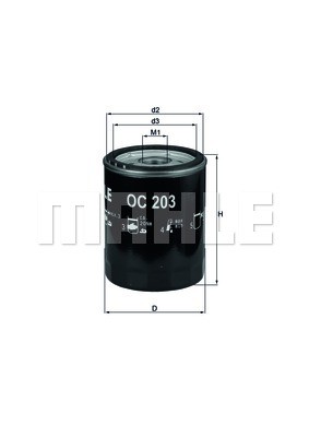 

Фильтр масляной Knecht/Mahle OC203, OC203