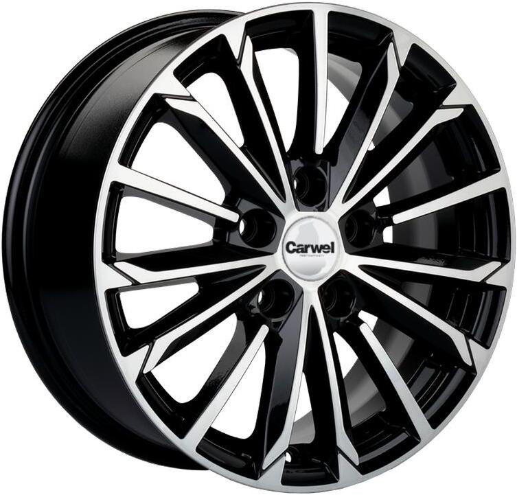 

Автомобильные диски Carwel Tevriz-ab 16 6.5 5x114.3 50 66.1 ABT / Черный с полировкой