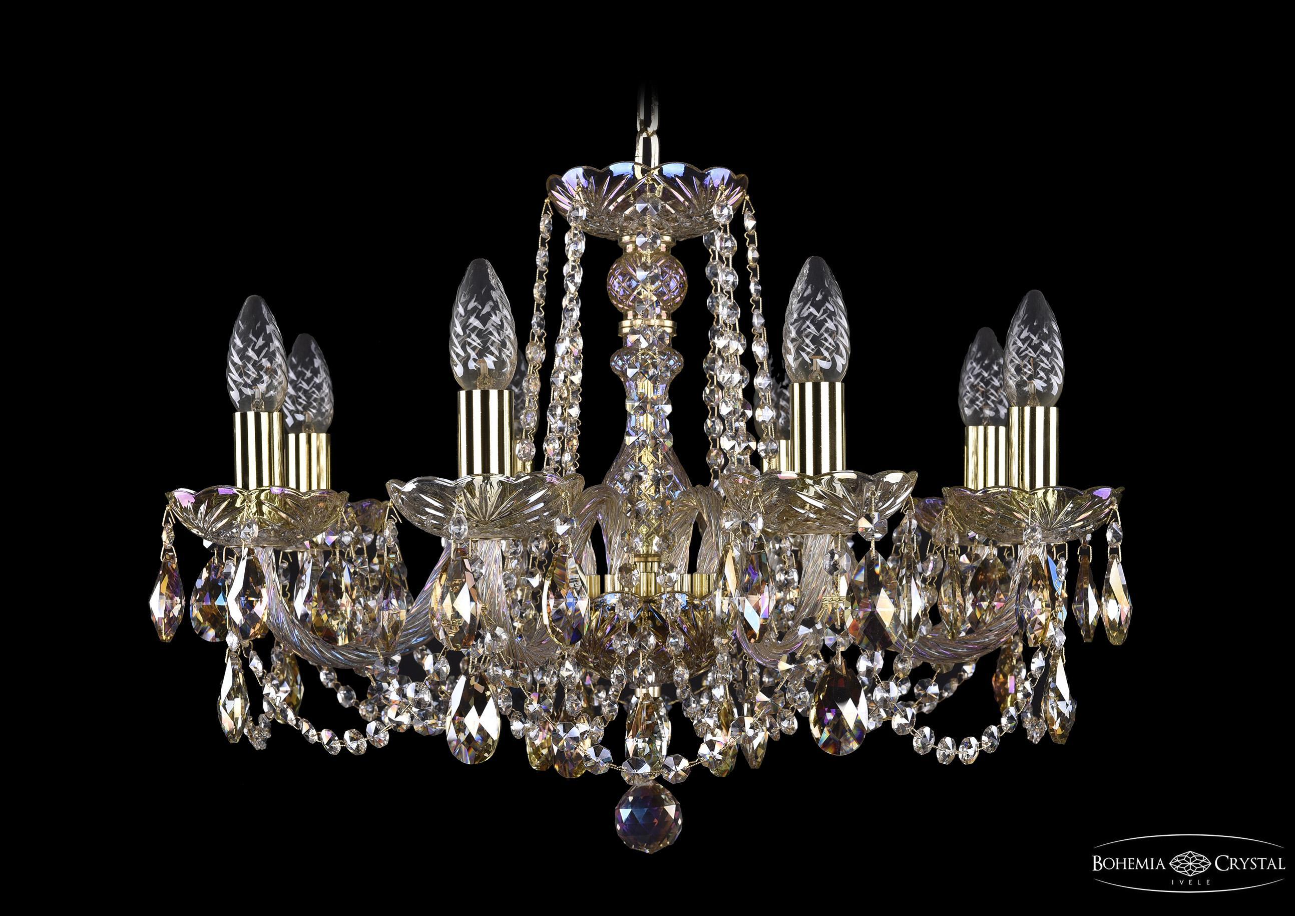 

Подвесная люстра Bohemia Ivele Crystal 1402/8/195/G/M701