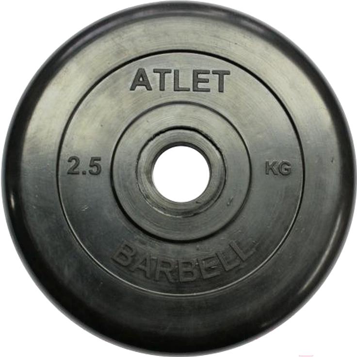 

Диск для штанги MB Barbell d31 мм 2.5 кг черный, Диск для штанги MB Barbell d31мм 2.5кг черный