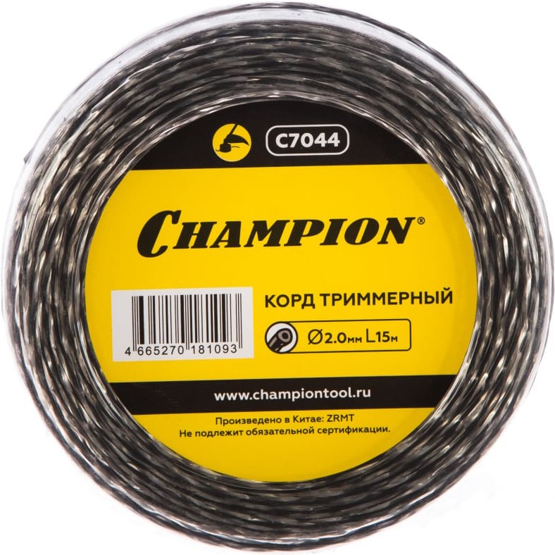 

Корд для триммера Champion Tri-twist 2.0мм*15м витой треугольник (C7044)