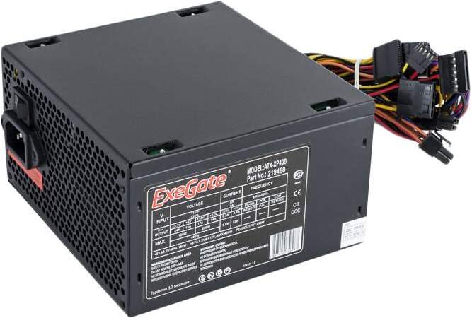 

Блок питания для компьютеров ExeGate 400W XP400 [EX219459RUS], Блок питания ExeGate XP400 400W (EX219459RUS)