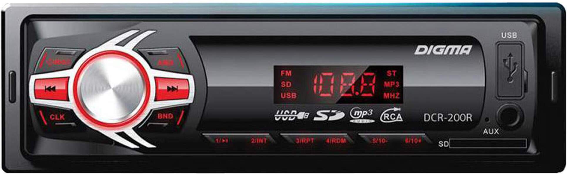 

USB-магнитола Digma DCR-200R, Автомагнитола Digma DCR-200R