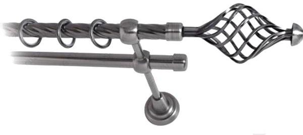 

Карниз Lm Decor Вираж 098 2р витой 1.6м антрацит, Вираж 098 2р витой 16мм 1.6м