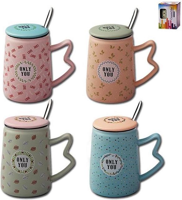 

Кружка с ложкой monAmi MUG-245, Кружка с ложкой MonAmi MUG-245 с крышкой 400мл