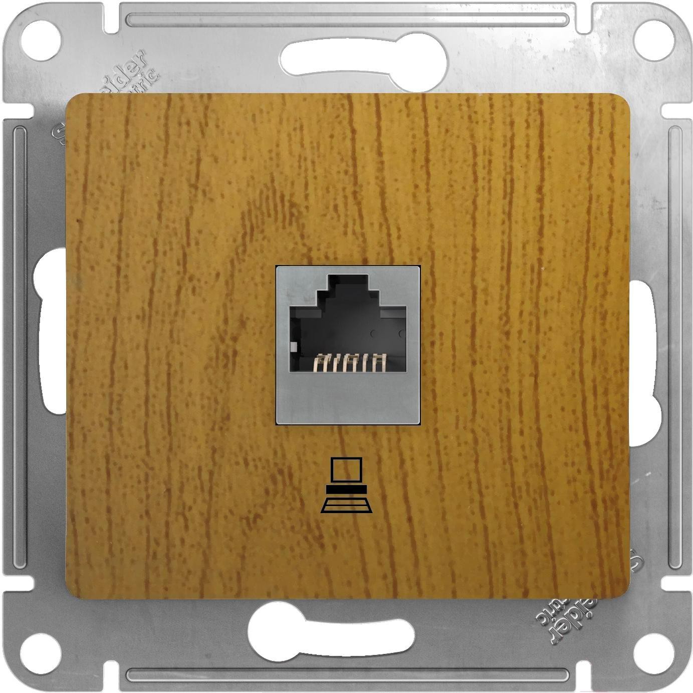 

Розетка компьютерная Schneider Electric Glossa дуб (GSL000581K)