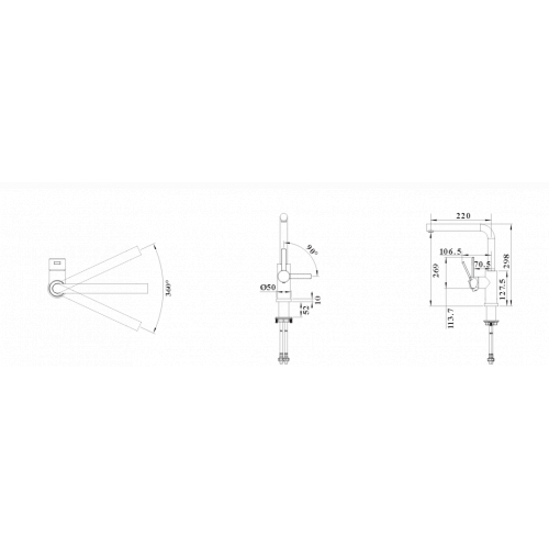 

Смеситель Blanco LANORA-F нержавеющая сталь [526179], LANORA-F