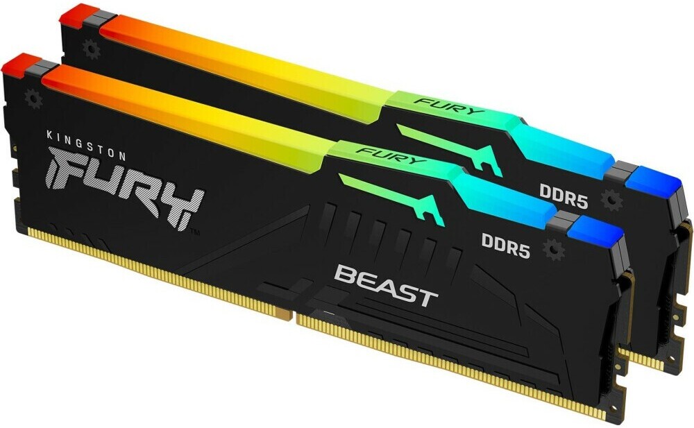 

Оперативная память Kingston FURY Beast Black RGB 2x32GB DDR5 (KF552C40BBAK2-64)