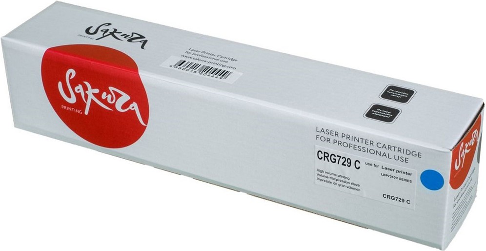 

Картридж для принтера (МФУ) Sakura Printing Совместим с 729C [SACRG729C], Картридж Sakura Printing Совместим с 729C SACRG729C