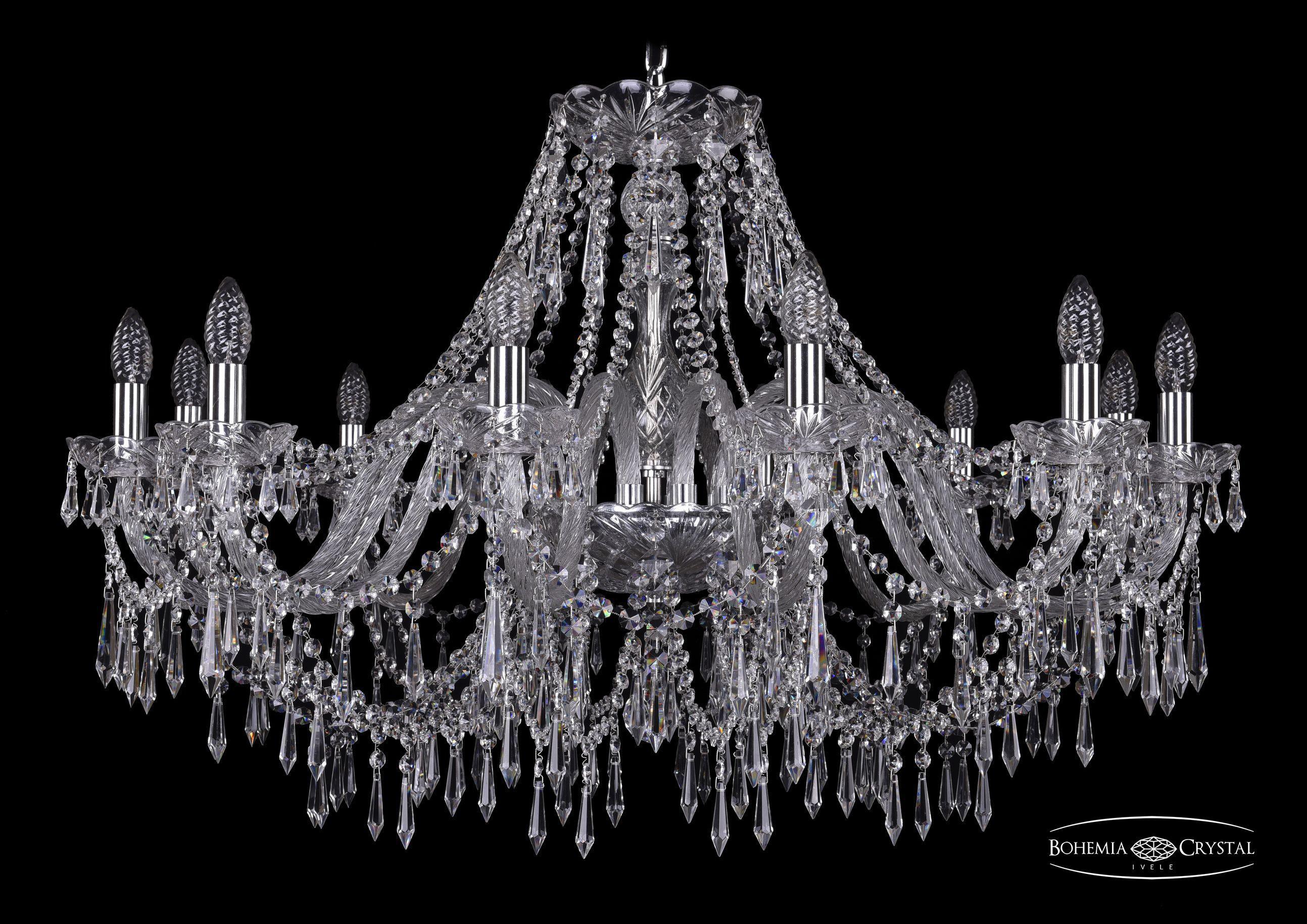 

Подвесная люстра Bohemia Ivele Crystal 1403/12/360/Ni