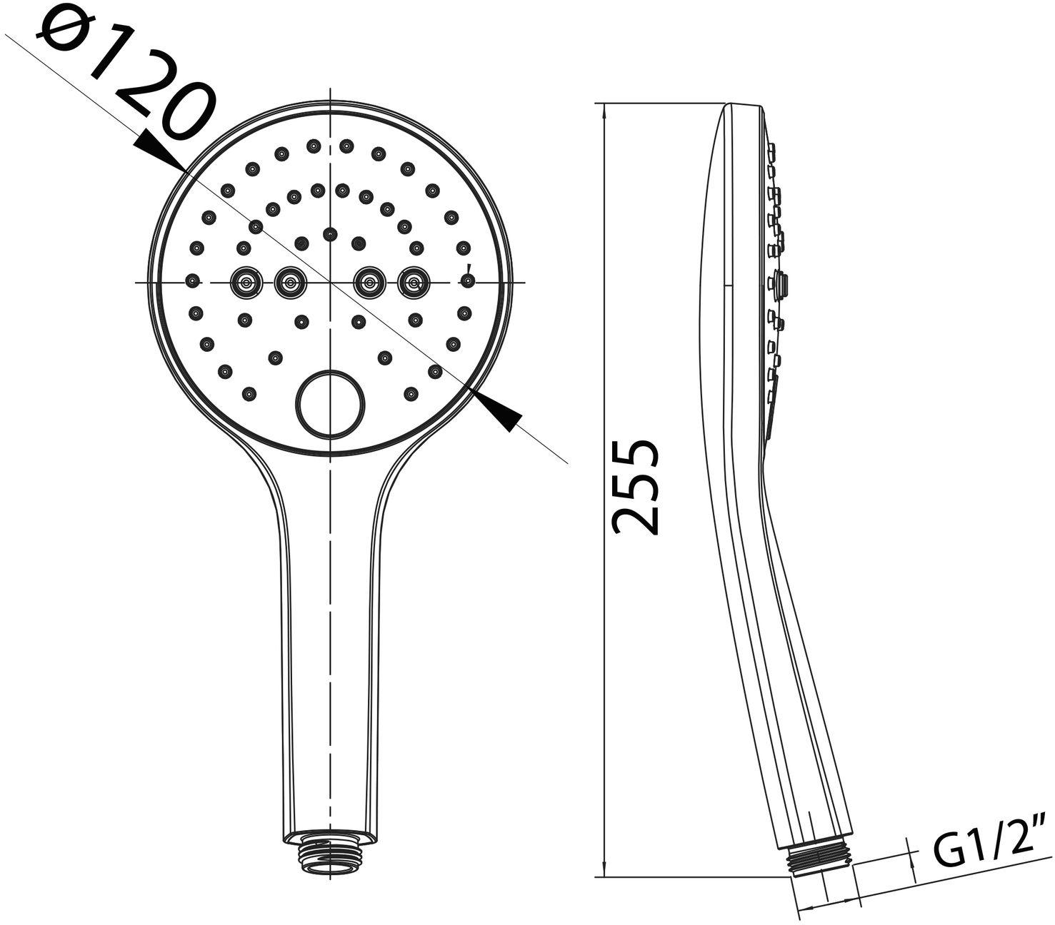 

Ручной душ Clever Beam 60304 (хром), Beam 60304