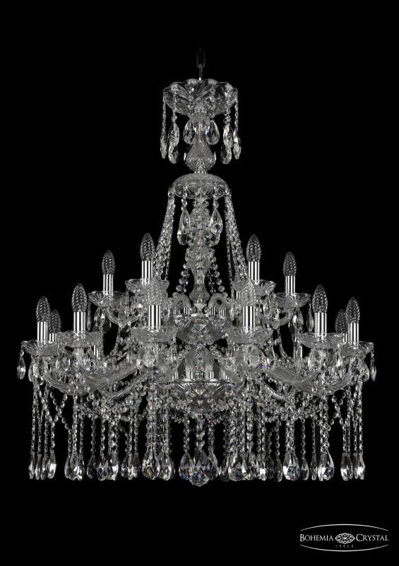 

Подвесная люстра Bohemia Ivele Crystal 1413/12+6/300/XL-96/2d/Ni