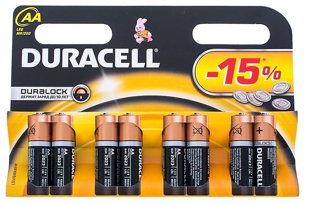 

Батарейки DURACELL AA 8 шт., AA 8 шт.