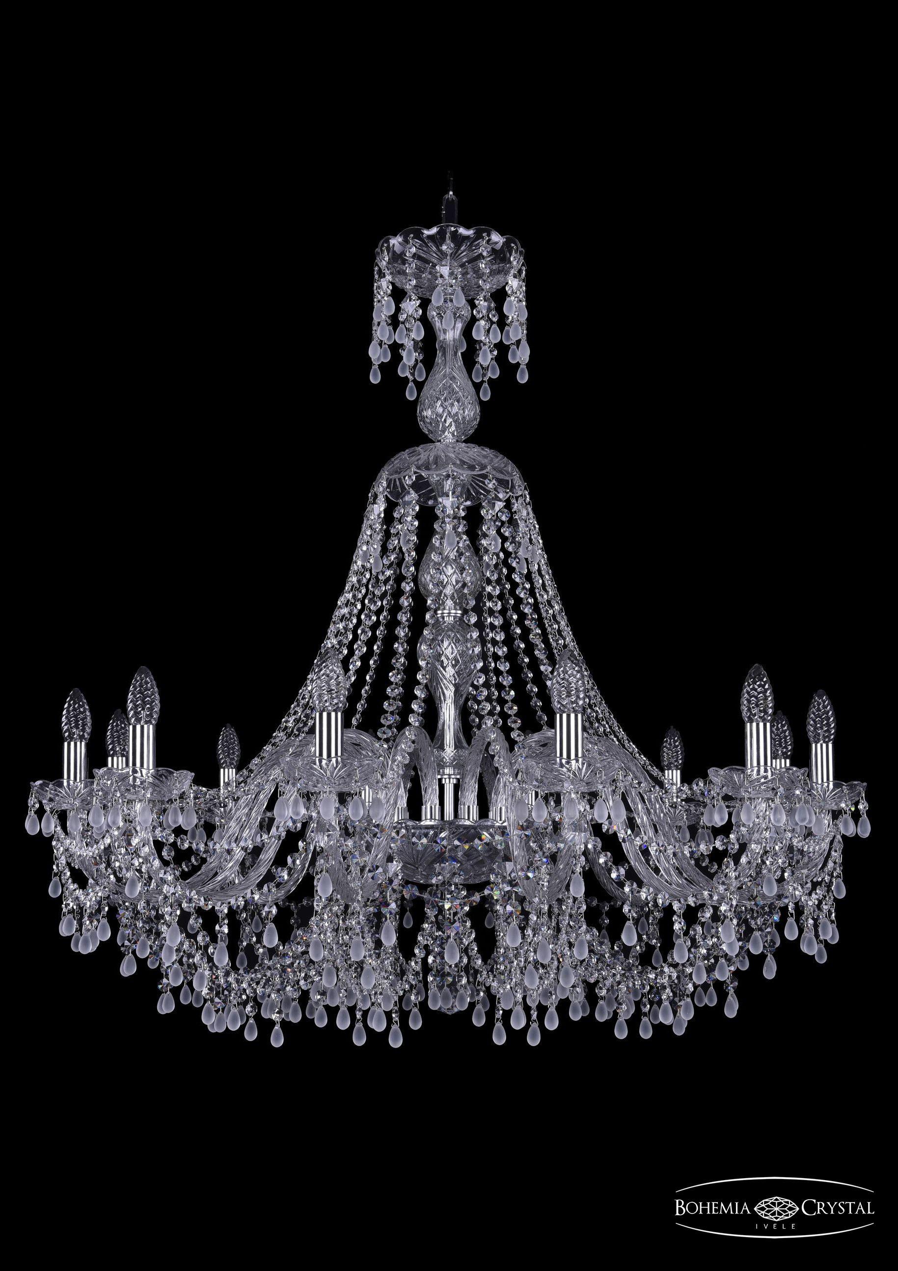 

Подвесная люстра Bohemia Ivele Crystal 1410/12/360/XL-97/Ni/V0300