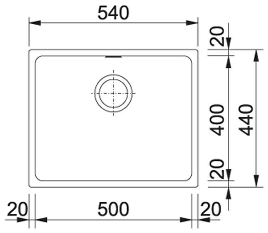 

Кухонная мойка Franke Kubus KBG 110-50 белый [125.0176.650], Kubus KBG 110-50