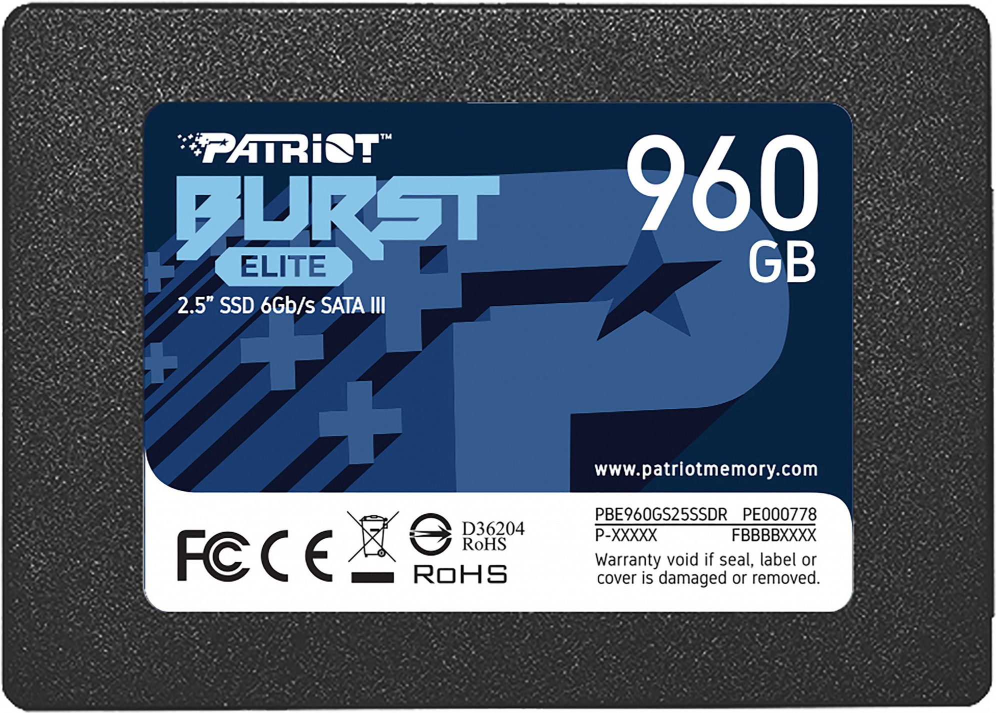 

SSD диск Patriot 960GB [PBE960GS25SSDR], SSD диск Patriot Burst Elite 960GB (PBE960GS25SSDR)