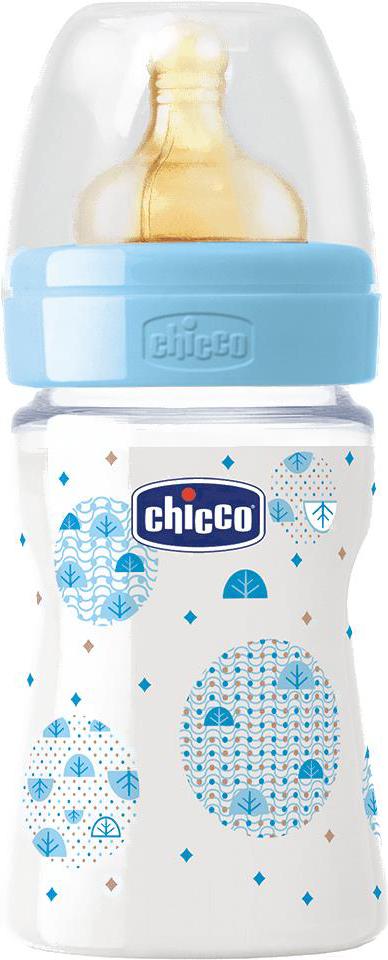 

Бутылочка для кормления Chicco Well-Being Boy с латексной соской 150мл, Well-Being Boy с латексной соской 150мл 310205111