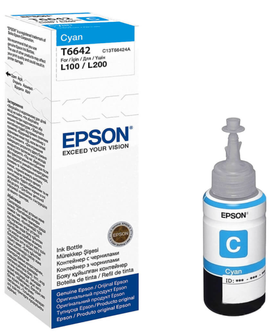 

Чернила White Ink T6642 для Epson L100/L200 Cyan 70мл