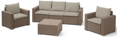 

Набор садовой мебели Keter California 3 Seater капучино, California 3 Seater