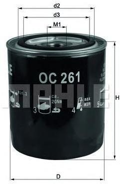 

Фильтр масляной Knecht/Mahle OC261, OC261