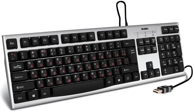 

Клавиатура SVEN KB-S300 USB Silver, KB-S300 USB