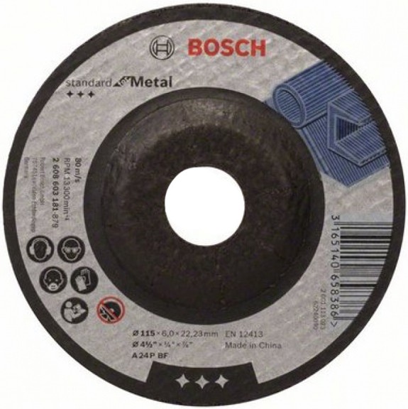 

Шлифовальный круг Bosch SfM 115-6-22.23 обдирочный [2.608.603.181], Шлифовальный круг Bosch SfM 115-6-22.23 обдирочный 2.608.603.181