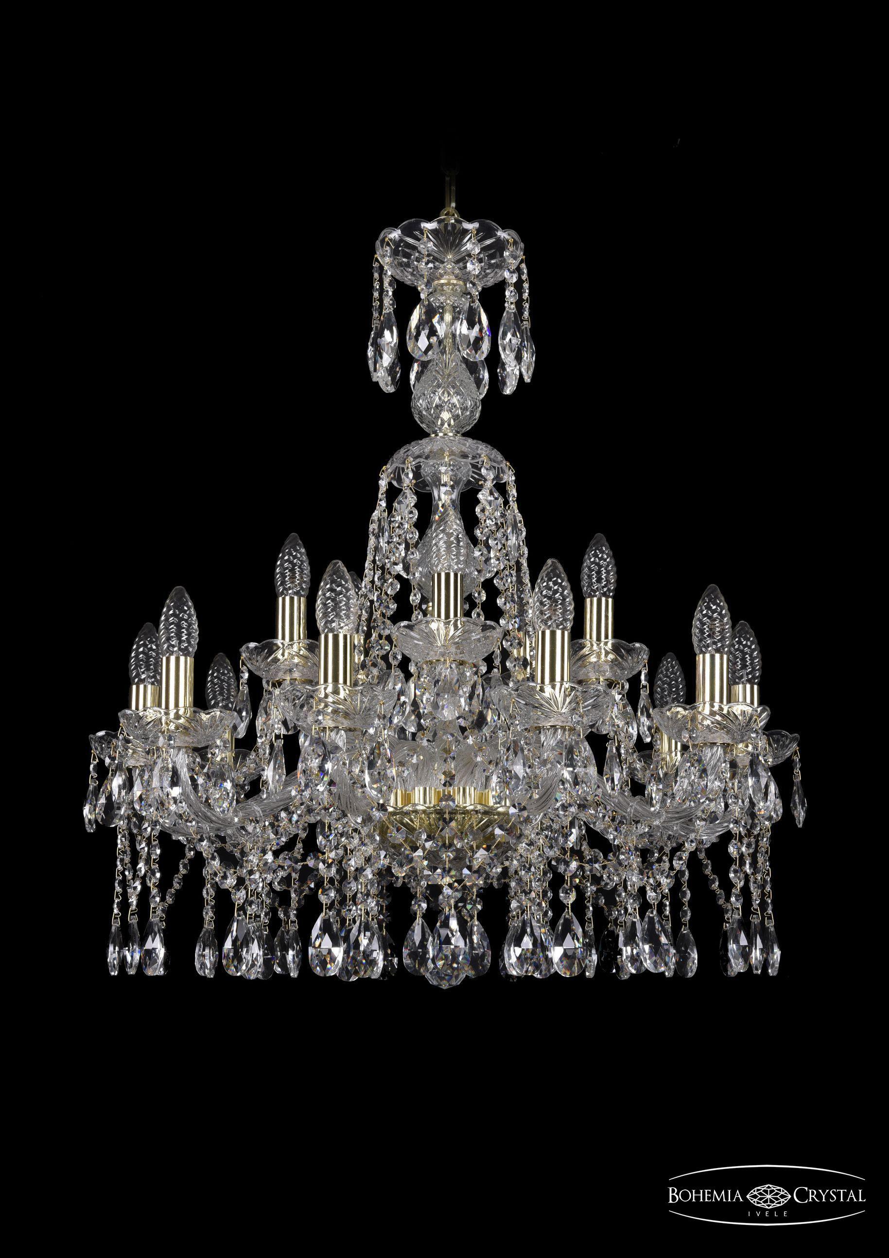 

Подвесная люстра Bohemia Ivele Crystal 1413/10+5/220/XL-74/G