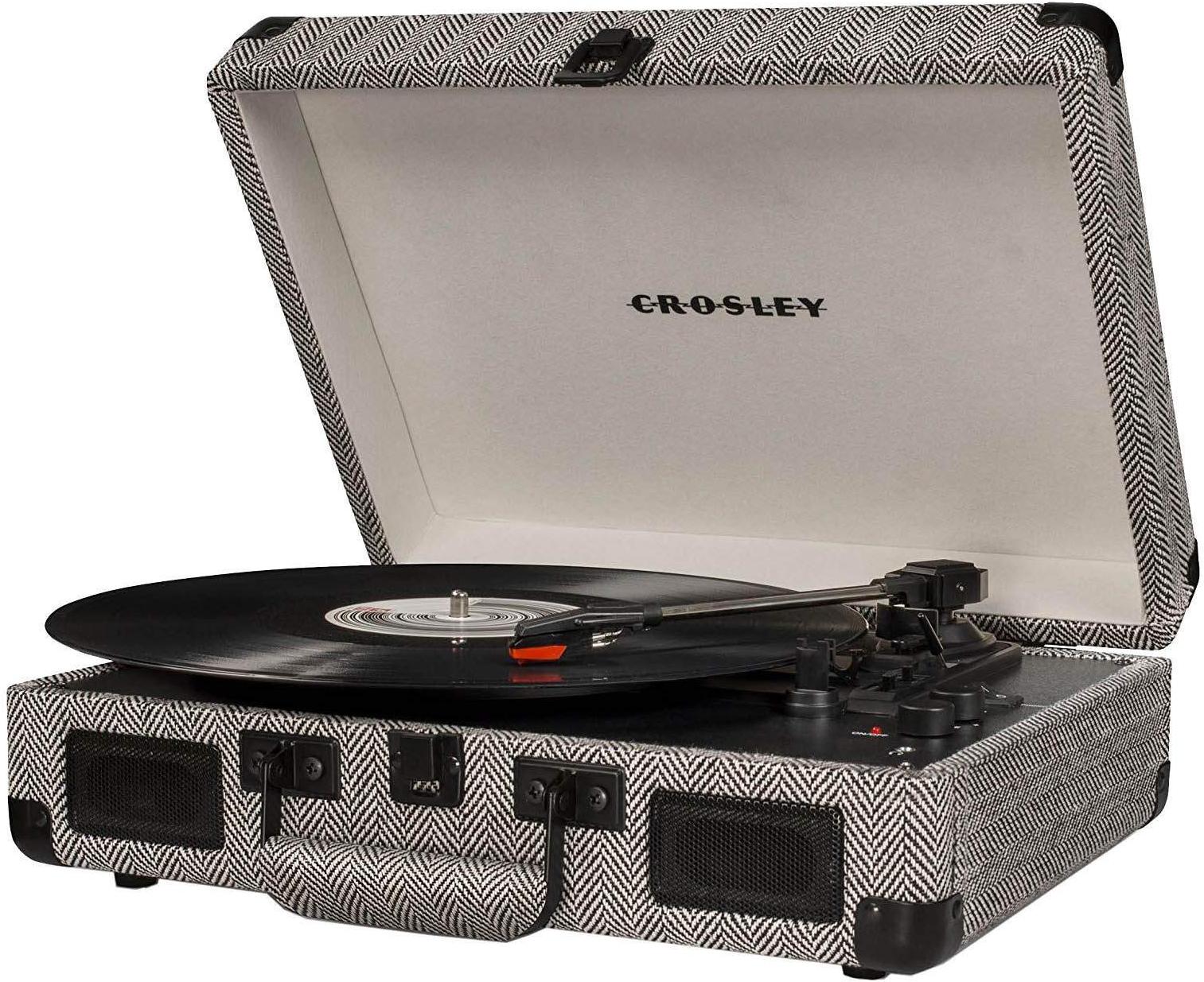 

Виниловый проигрыватель Crosley CRUISER DELUXE Herringbone c Bluetooth [CR8005D-HB], CRUISER DELUXE Herringbone c Bluetooth