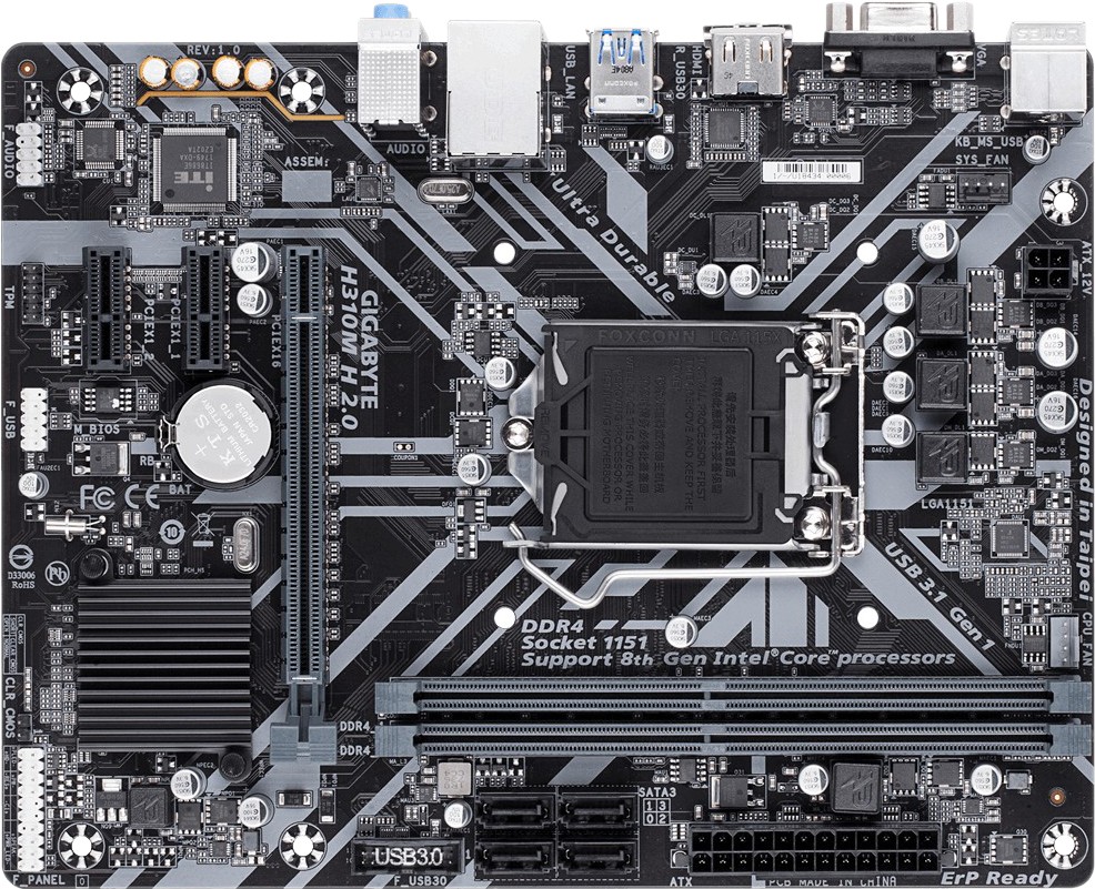 

Материнская плата Gigabyte H310M H 2.0, Материнская плата GigaByte H310M H 2.0