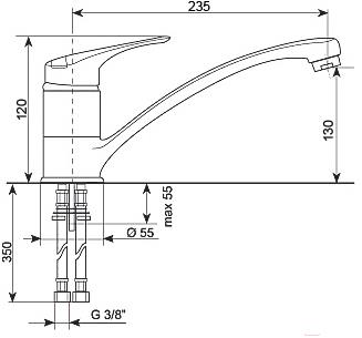 

Смеситель Ulgran U-003 307 терракотовый, U-003 307