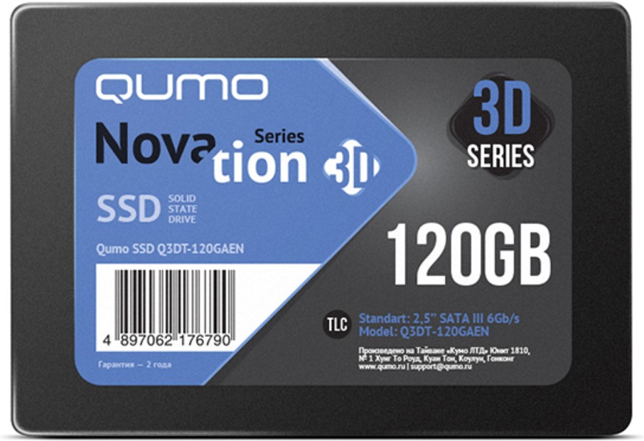 

SSD диск QUMO Novation 3D 120GB [Q3DT-120GAEN], SSD диск QUMO Novation 3D 120GB Q3DT-120GAEN