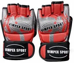 

Перчатки для единоборств Vimpex Sport ММА 6060 размер M красный/серый