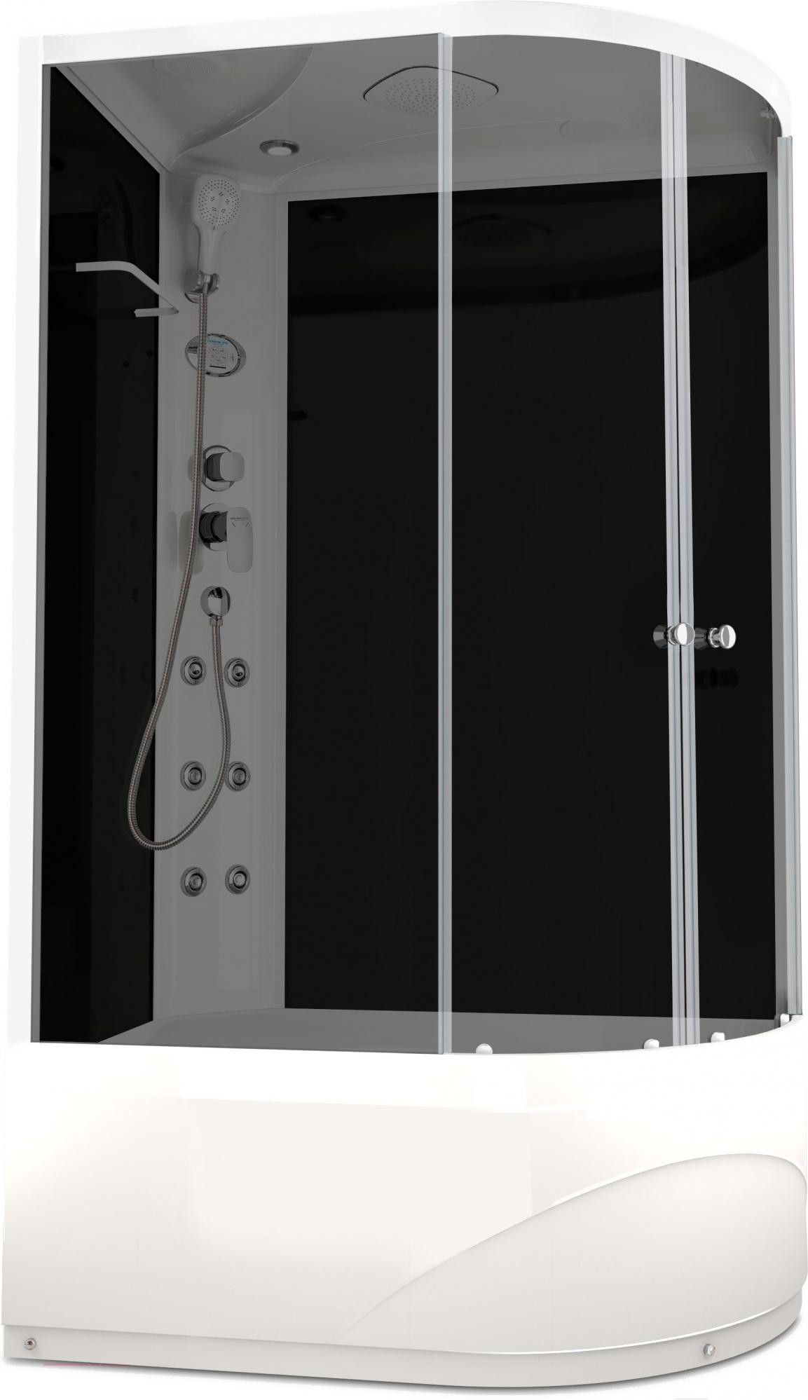 

Душевая кабина Domani-Spa Delight 128 high L черное тонированное [DS01D128LHBT10], Душевая кабина Domani-Spa Delight 128 high L DS01D128LHBT10 черное тонированное