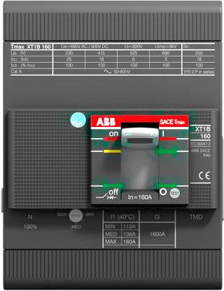 

Выключатель ABB Tmax XT1B 160/160А 4P 18кА 112/136/160А 10Iн [1SDA066821R1], Tmax XT1B 160/160А 4P 18кА 112/136/160А 10Iн