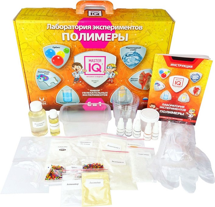 

Набор для опытов Master IQ Лаборатория экспериментов Полимеры 6-в-1 (IQ-020)