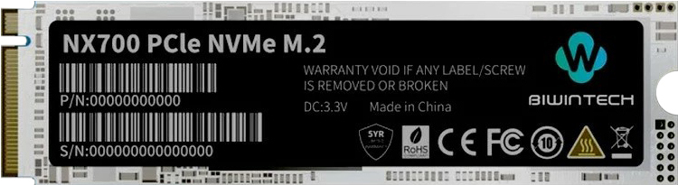 

Жесткий диск BiwinTech SSD M.2 512Gb NX700 Series NX700-512GB (82P1E9#G)
