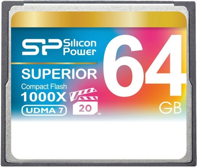 

Карта памяти Silicon-Power CF 64GB 1000X [SP064GBCFC1K0V10], Карта памяти Silicon-Power CF 64GB 1000X SP064GBCFC1K0V10