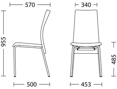 

Стул Nowy Styl Muza Chrome EC-01, Muza Chrome EC-01