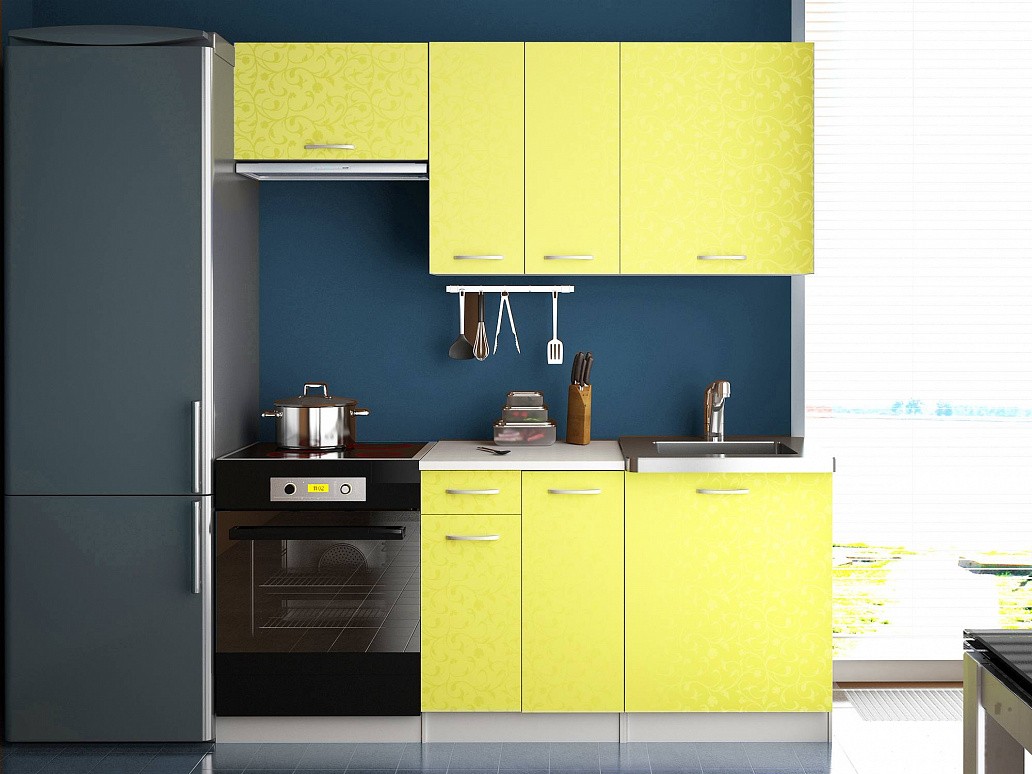

Готовая кухня Stolline Сан-Ремо СТЛ.152.00 белый/лимонный (2014015200001), Готовая кухня Stolline Сан-Ремо СТЛ.152.00 2014015200001