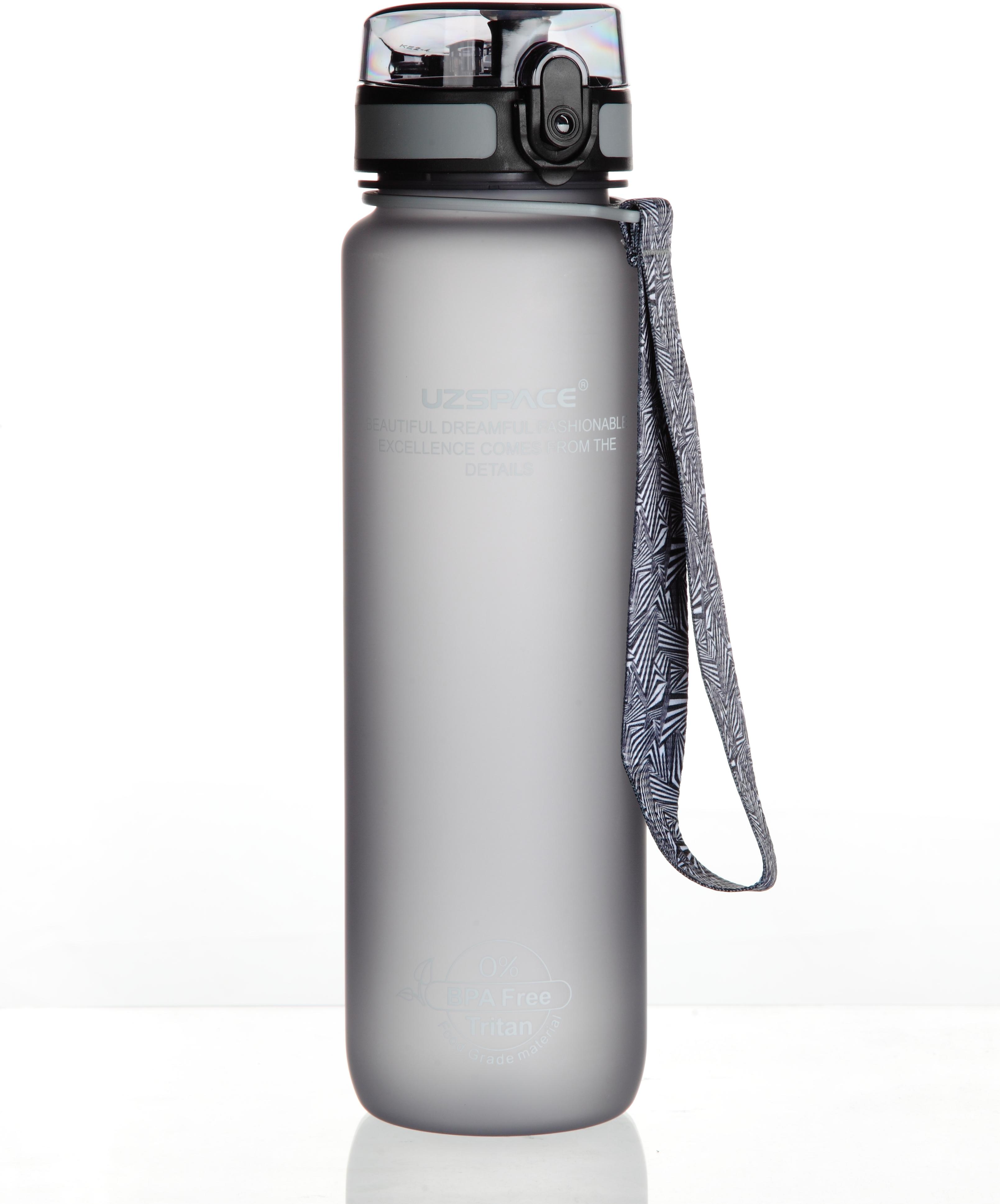 

Бутылка для воды Uzspace Frosted 3038 1 л серый, Frosted 3038 1 л