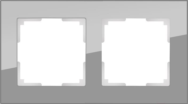 

Рамка для выключателя и розетки Werkel Favorit 2 поста WL01-Frame-02 серый/стекло [a030776], Favorit 2 поста WL01-Frame-02