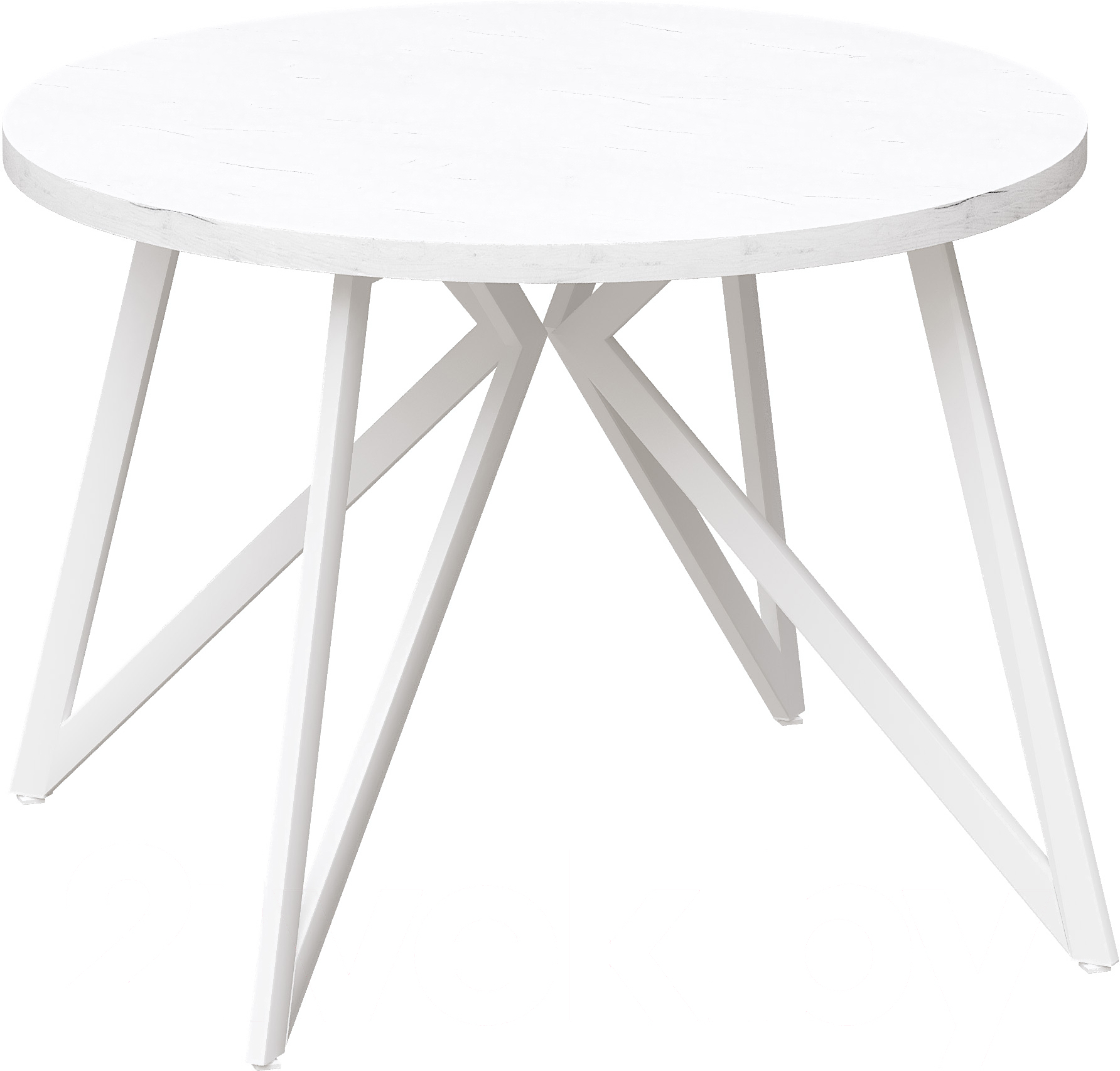 

Стол Millwood Женева Л D90x75 дуб белый Craft/металл белый