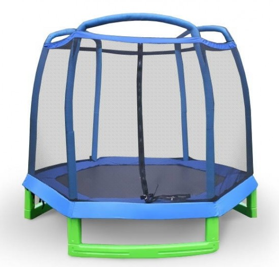 

Батут Perfetto Sport 7 ft-210 см синий с защитной сеткой, 7 диаметр 2,1м