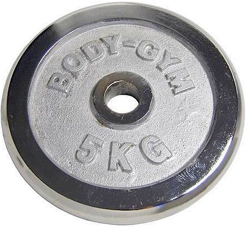 

Диск для штанги Body Gym хромированный WP06 5.0, Диск для штанги Body Gym WP06 5.0 хромированный
