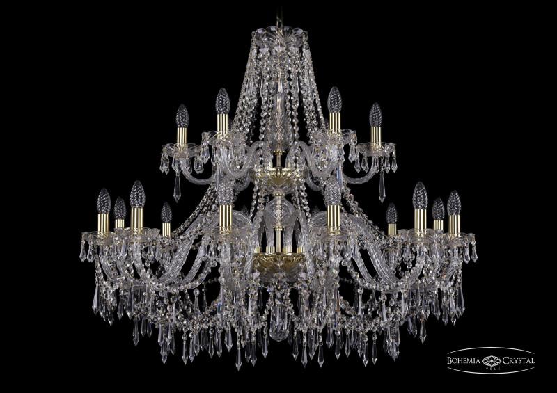 

Подвесная люстра Bohemia Ivele Crystal 1403/12+6/360/2d/G