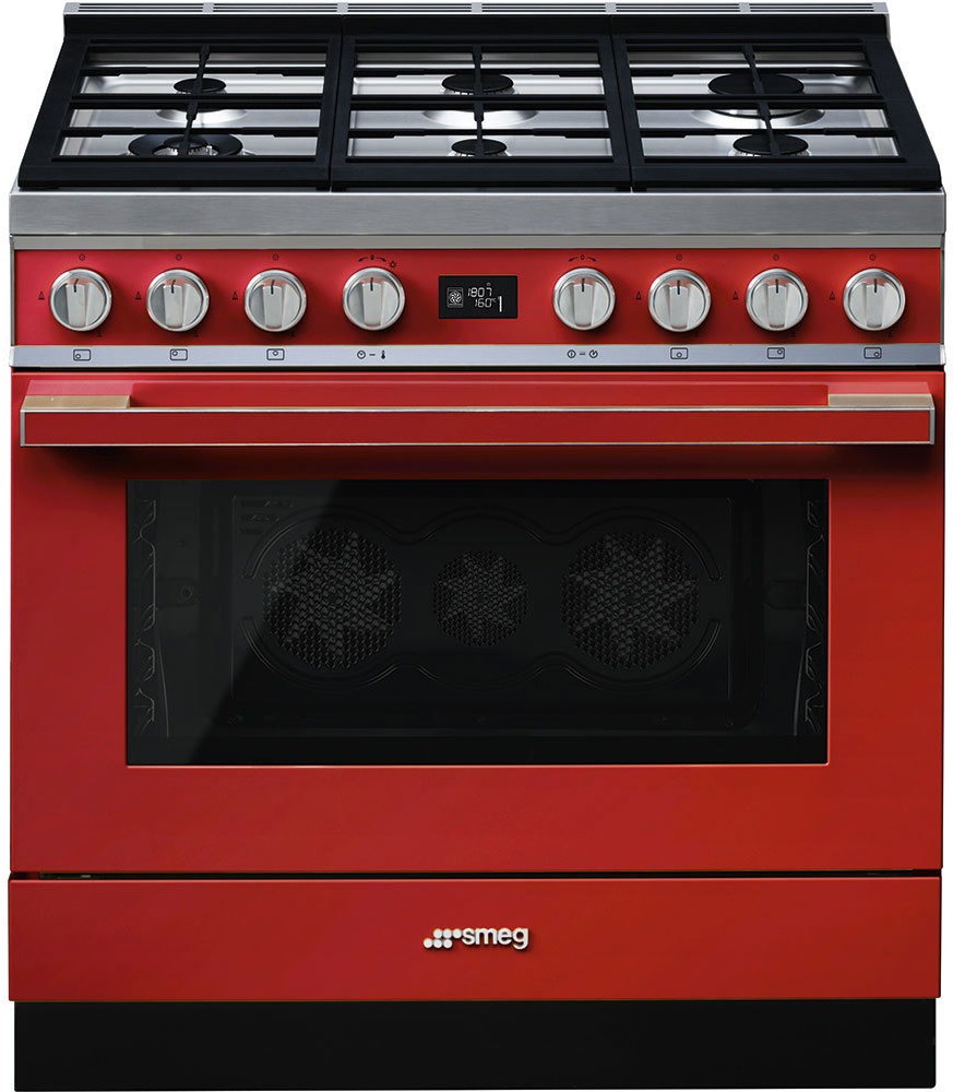 

Плита газовая Smeg CPF9GPR, Кухонная плита Smeg CPF9GPR Red